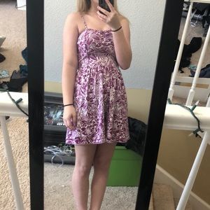 Floral purple structured dress